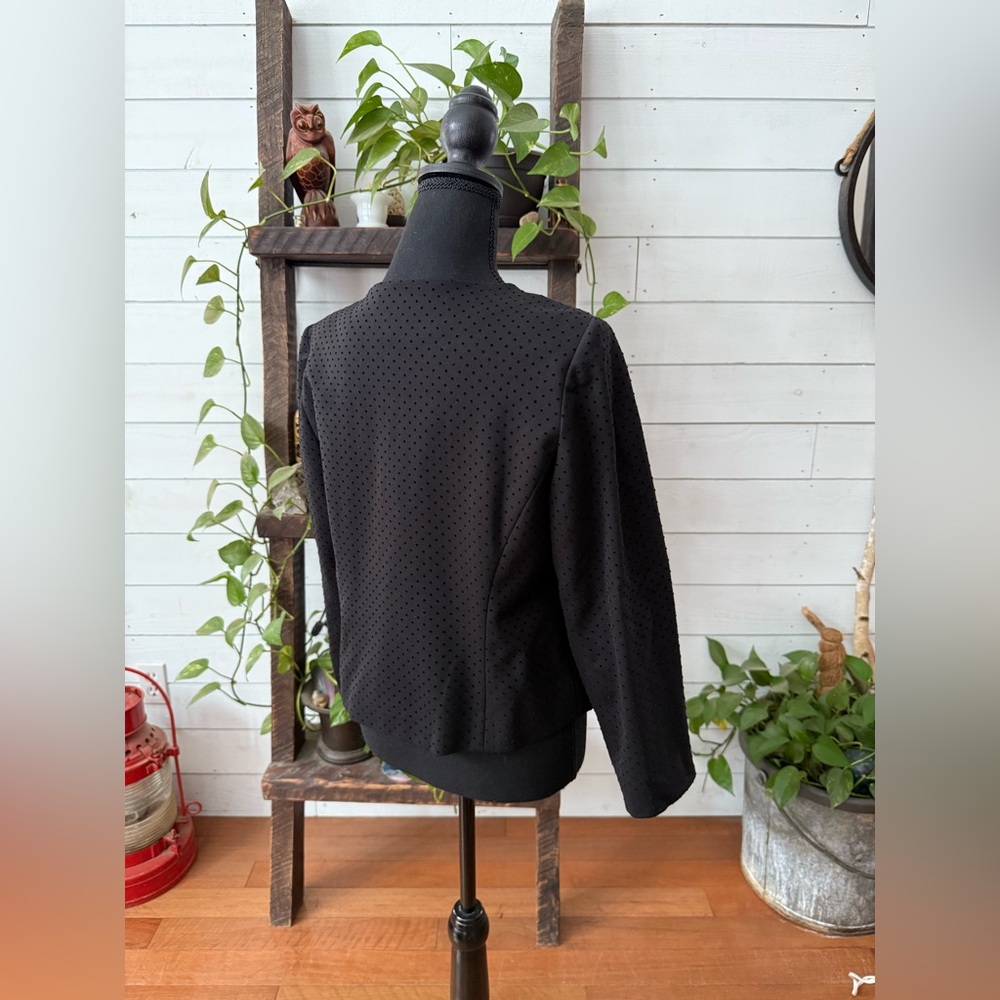 Chico's Black Button-Up Blazer Jacket with Gem Buttons - Picture 11 of 17